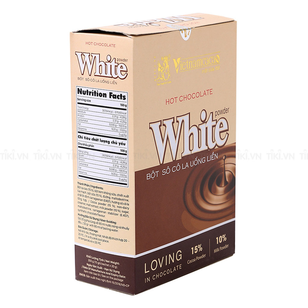 Горячий шоколад VIETNAMCACAO White, (15 саше по 20 г)_4