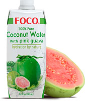 Кокосовая вода FOCO с розовой гуавой 330 мл