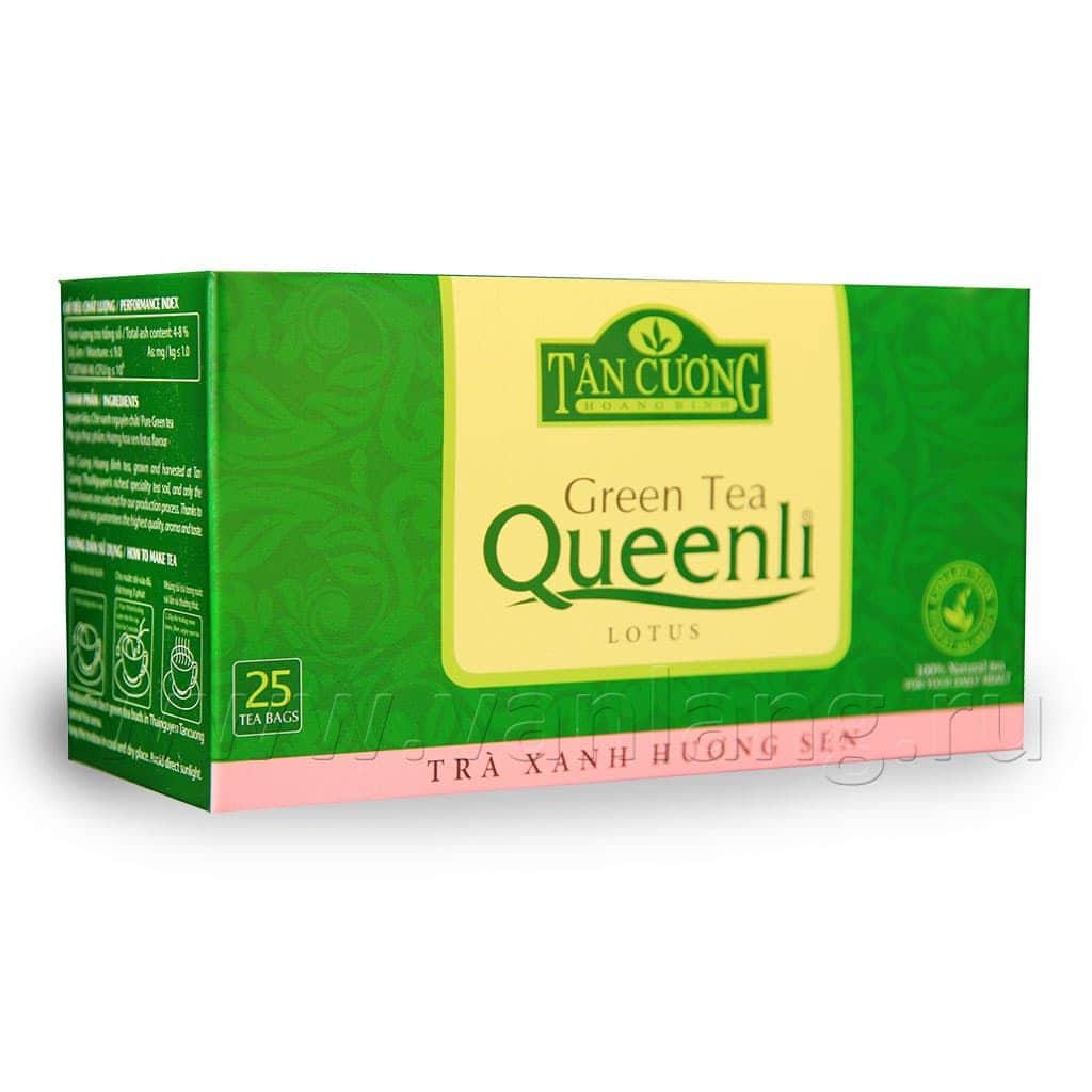 TAN CUONG - Зеленый пакетированный чай с лотосом 25 пак.