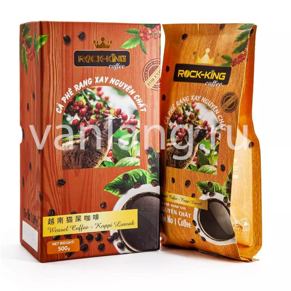 ROCK-KING coffee - Weasel Luwak в подарочной упаковке 500г_3